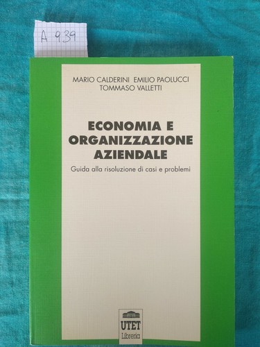 Economia organizzazione - economia, e