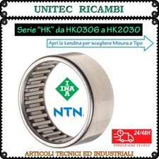Cuscinetto a rullini da HK0306 a HK2030 INA / NTN serie completa astucci HK 