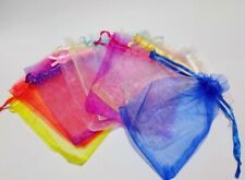 10pz misti sacchetti in organza colore vari 12x9cm bijoux
