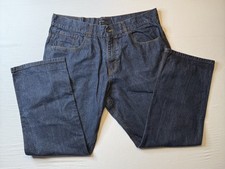 ROCAWEAR Jeans Uomo 42 Blu Denim Baggy Fit RCWR Ricamato Y2K Streetwear