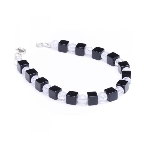 Bracciale onice cristallo - bracciale, in