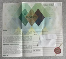 Warranty Guarantee Rolex Daytona 116520 Garanzia 2003