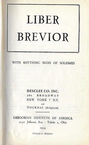 1954 liber brevior catholic - 1954,
