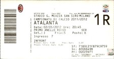 Biglietto stadio AC Milan vs