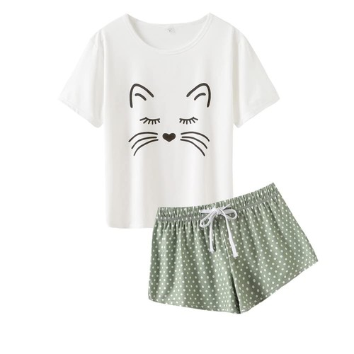Pigiama donna due pezzi verde - donna,