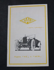 opuscolo pubblicitario ANSALDO auto TYPES 4C & 4CS, 1922