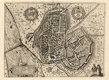 Antique Map-ZUTPHEN-NETHERLANDS-Guicciardini-1613