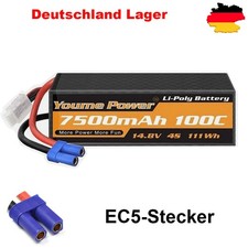 Youme 7500mAh 14,8V 4S EC5 100C Lipo batteria custodia rigida per barca auto e camion batteria