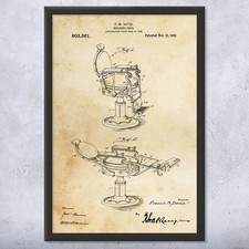 Salon Chair Patent Wall Art