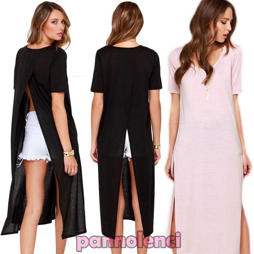 Top maxi maglia donna - , spacco