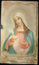 antico santino SACRO CUORE DI