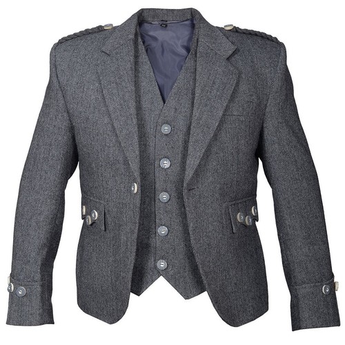 Uomo scozzese grigio tweed - uomo,