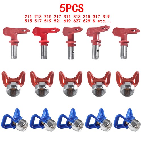 5pcs red airless spray gun - red,