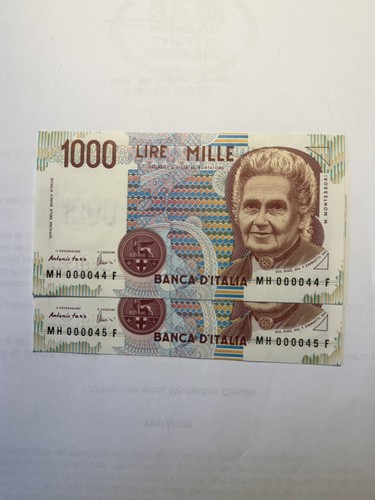 Coppia banconote 1000 lire - coppia,