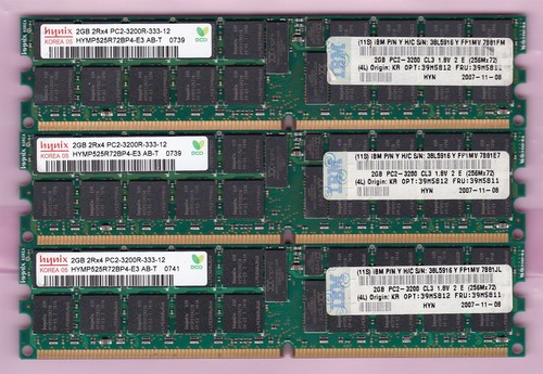 Kit rdimm 3x2 gb - 6,