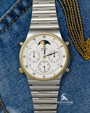 RARO Orologio Cronografo Seiko Quartz 7A48-7000 Fasi Lunari Quadrante...