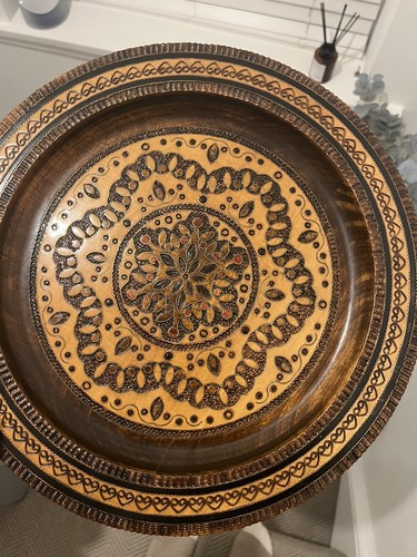 Vintage wood plate - plate, wall