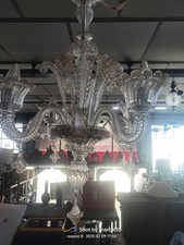 MURANO BAROVIER E TOSO LAMPADA A SOSPENSIONE SPACE AGE FLUOR LAMP MID CENTURY 