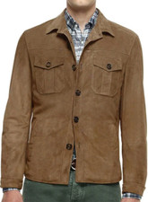 Giacca pelle scamosciata uomo - scamosciata,