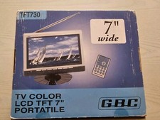 MONITOR LCD 7" POLLICI  PORTATILE TV AUTO CAMPER POGGIATESTA A COLORI BASE STAND