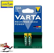 VARTA BATTERIE MINI STILO AAA RICARICABILI 800mah 2PZ OTTIME PER COORDLES