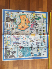 mappa blu dell'avventura Oceania 73x69 hugo pratt Corto Maltese LC1