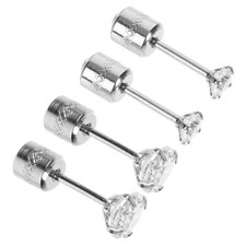  2 Pairs Orecchini Doppio Buco