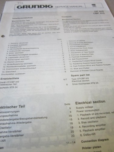 Grundig nastro 410 cbf - grundig,