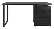 Scrivania Nera con Cassettiera