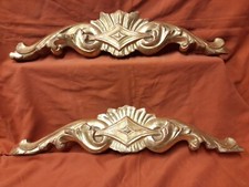 Coppia Fregi Legno Intagliato