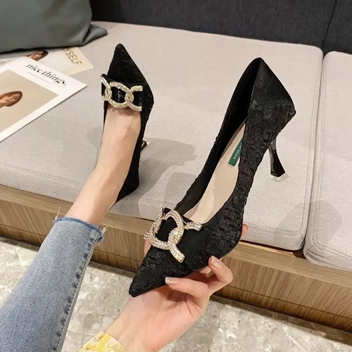 Decolte scarpe donna nero raso