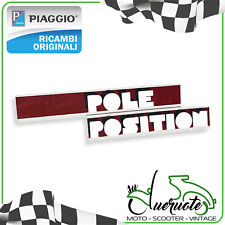TARGHETTA ADESIVA POLE POSITION VESPA T5 ADESIVO PORTAOGGETTI BAULETTO ANTERIORE