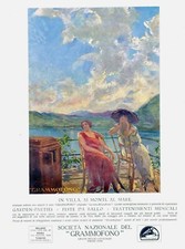 PUBBLICITA 1923 LA VOCE DEL PADRONE "GRAMMOFONO" DISCHI OPERA BALLO  A.MAZZA