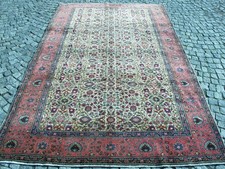 Tappeto Oushak Vintage Indossato Floreale Turco Tappeto Grande Area Lana Tappeto Orientale