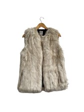 Gilet giacca panna pelliccia