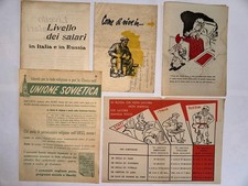 ELEZIONI 1948, 4 VOLANTINI ANTICOMUNISTI + 1 COMUNISTA