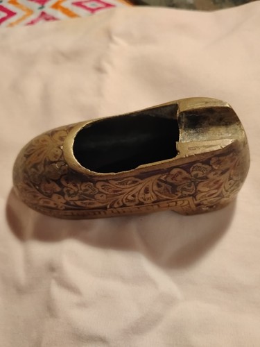 Vntg indian solid brass shoe - indian,