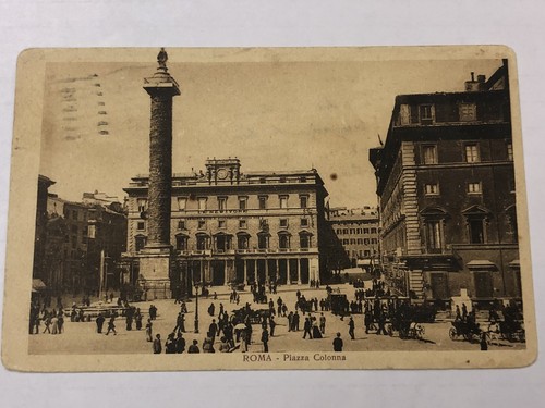 1927 roma piazza colonna - piazza, (tram