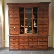 VETRINA MOBILE GRANDE IN LEGNO CON CASSETTI PRIMI DEL '900