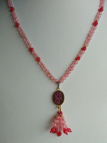 Collana girocollo agata rosa