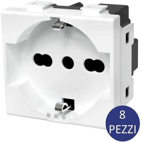 Aigostar presa schuko - presa, bianca