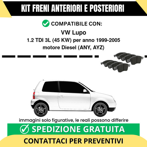 Pastiglie freno ant - post, vw