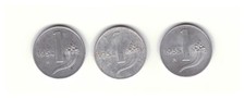 ITALIA REPUBBLICA - TRE MONETE DA UNA LIRA 1954/1955
