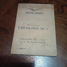 MOTO GUZZI Motocarro ERCOLINO 192cc libretto istruzioni e manutenzione