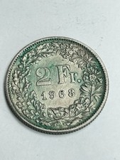 MONETA 2 FRANCHI SVIZZERI 1968