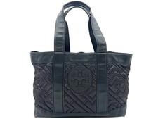 Borsa shopper Tory Burch borsa a tracolla trapuntata rivestimento in pelle nera