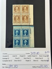Scott # 709-710 MNH Blocco Targhe 2026 Scott Valore Catalogo $ 29,50