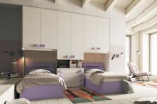 CAMERETTA PONTE CON 2 LETTI CONTENITORE ARMADIO VANO A GIORNO ECOLOGICA CATAS 21