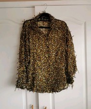 Top camicia donna Zara verde