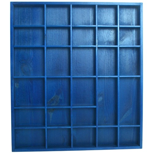 Blue wall display shelf - wall,